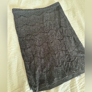 Black lace skirt